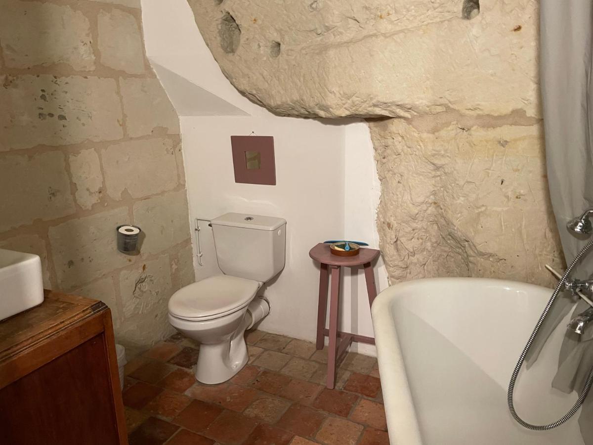 Vila L'Escale Troglo Au Bord De La Loire Souzay-Champigny Exteriér fotografie